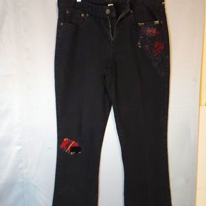 American Living Revere Bootcut Women's Patchwork Black Jeans Size 12